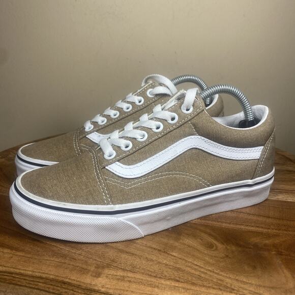 Vans Old Skool Bronze Age Womens Brown And White Size 6 Low Top Platform Shoes - Picture 2 of 10